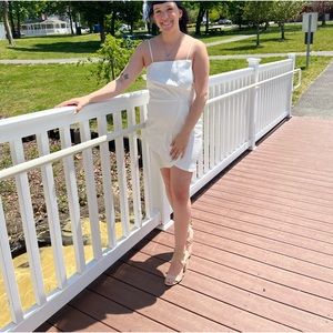 White Lulus Graduated Dress
